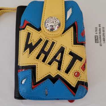 Brighton - cute leather "WHAT! " small phone wris… - image 1