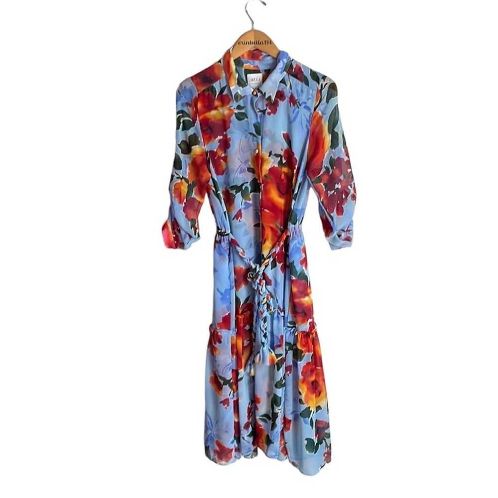 MISA Marsala Floral Shirtdress - image 2