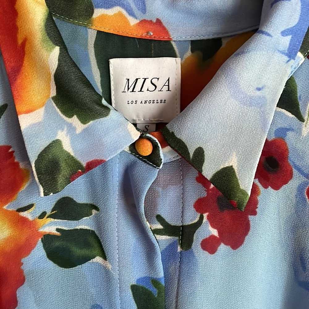 MISA Marsala Floral Shirtdress - image 4