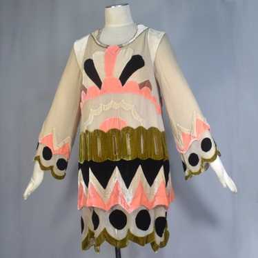 Tsumori Chisato Silk Velvet Applique Reto 20s Ins… - image 1