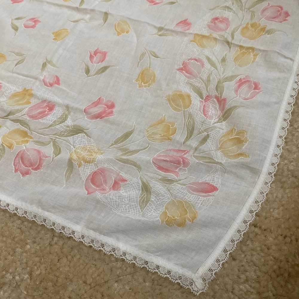 Vintage floral Pierre Cardin handkerchief - image 2