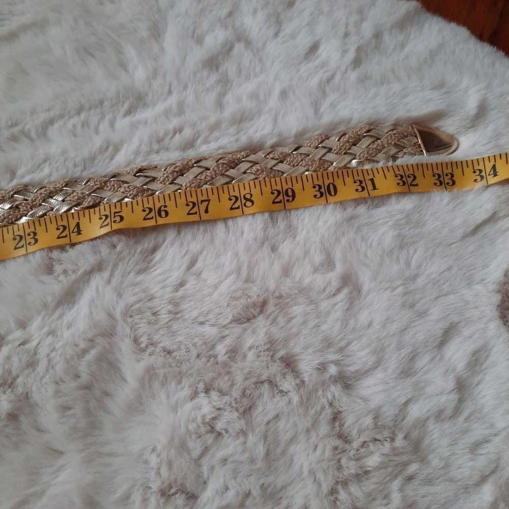 Vintage gold tone braided belt - image 3