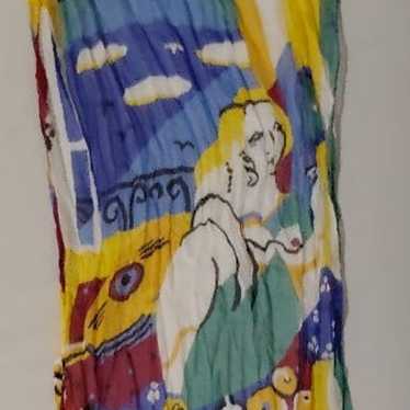 Possibly Picasso Vintage Silk Scarf - image 1