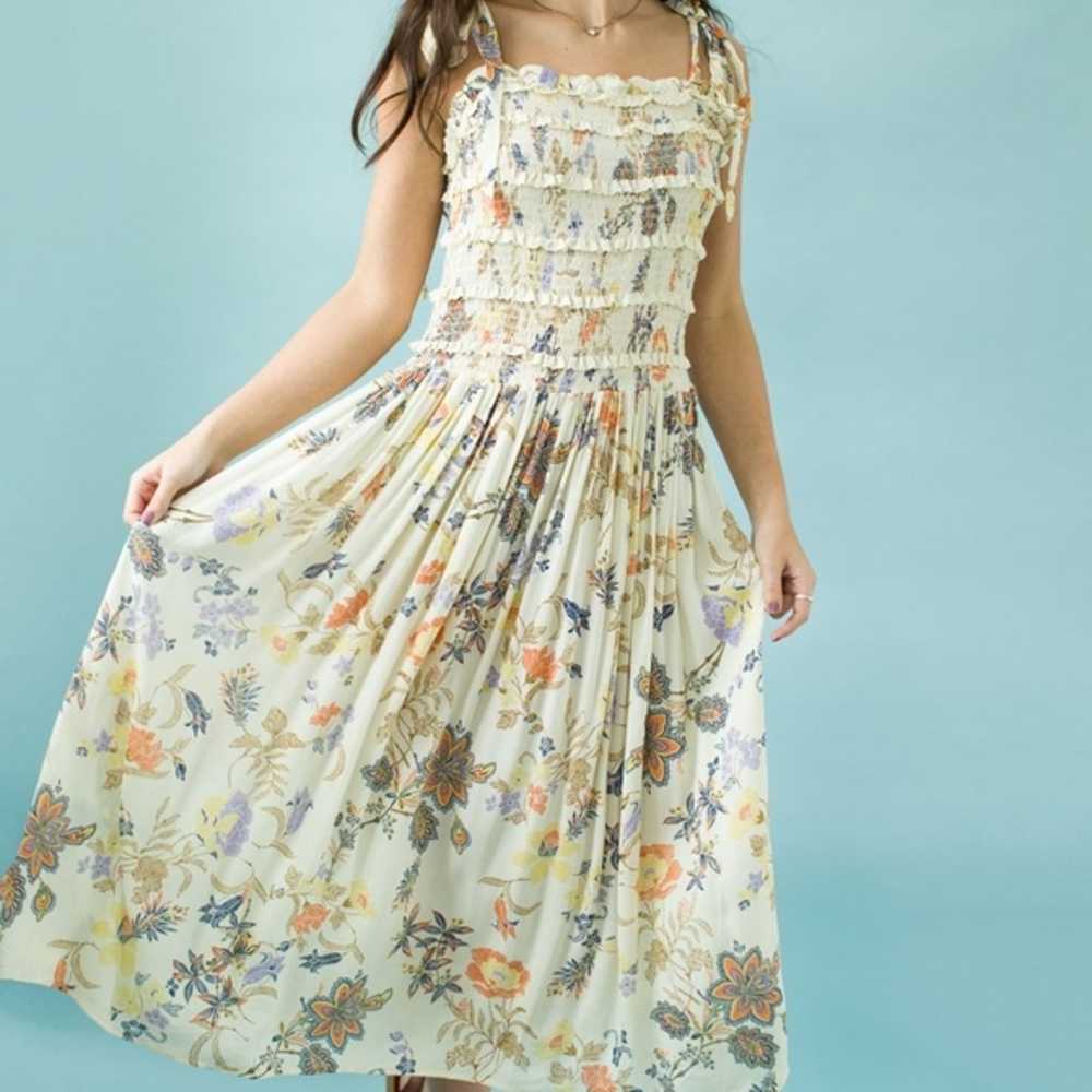 Free People Isla Midi Smocked Dress - image 3