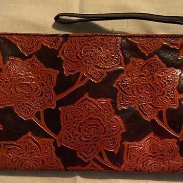 Express Vintage Leather Wristlet