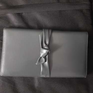 VINTAGE!!!  Genuine Leather Clutch in Gray - image 1