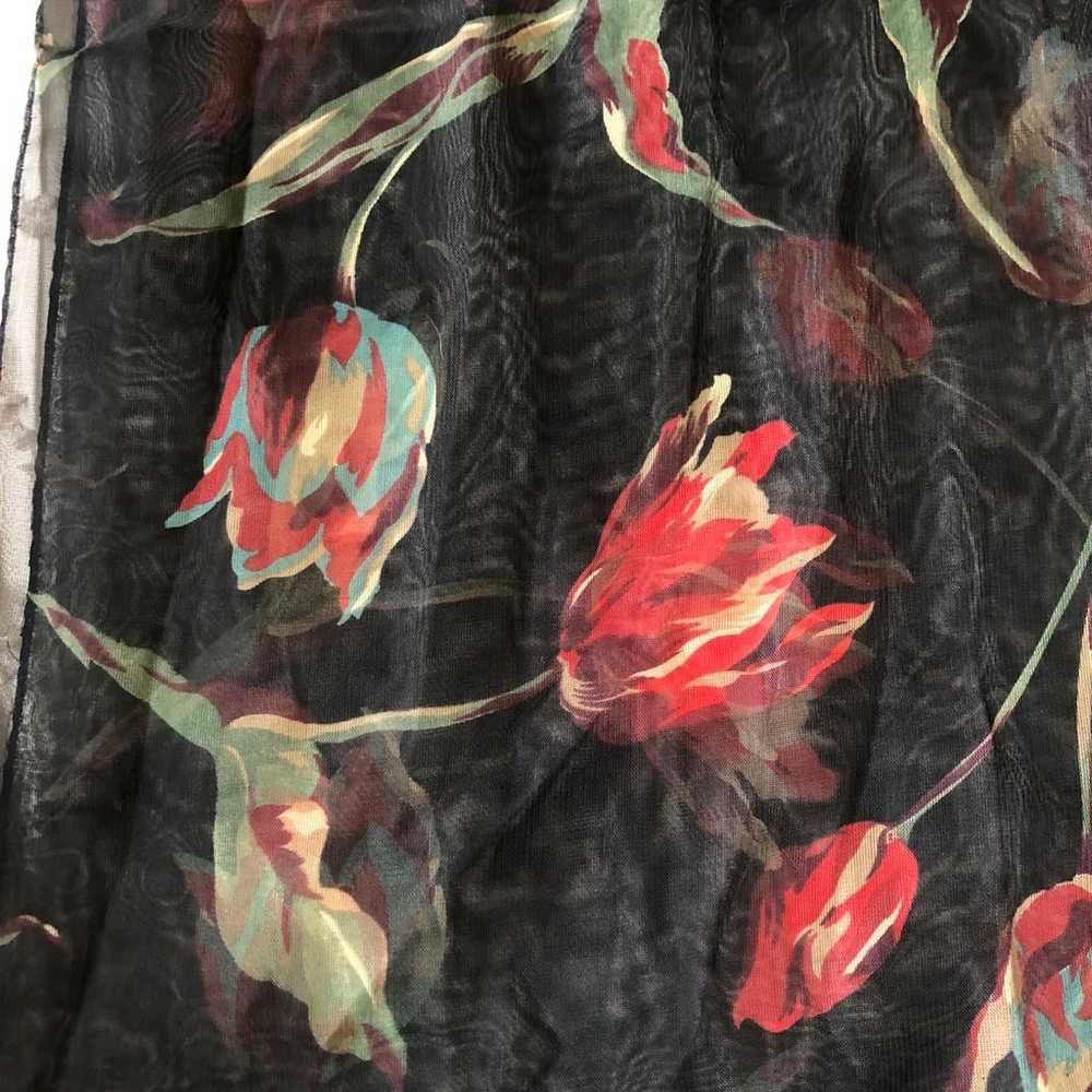 Vintage Floral Scarf - image 2