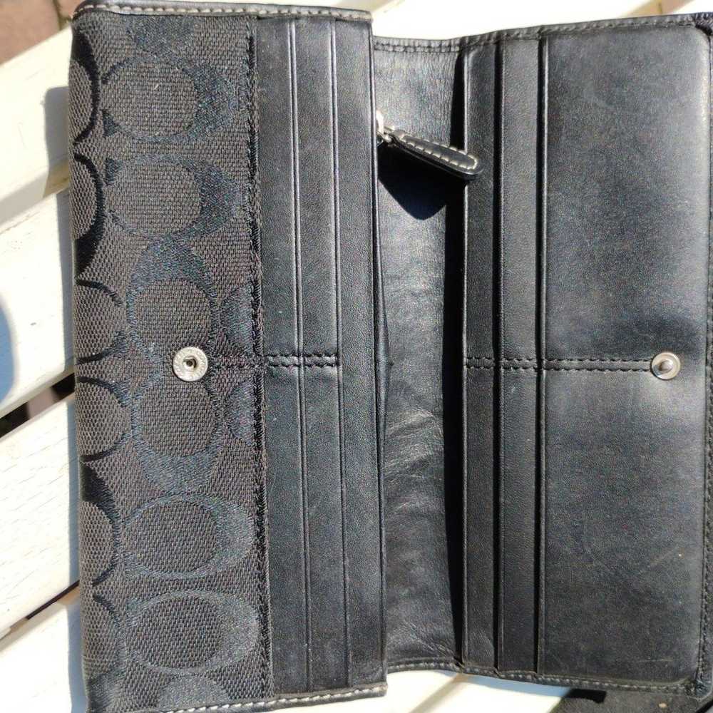 Coach women's coin purse or wallet. Black in good… - image 2