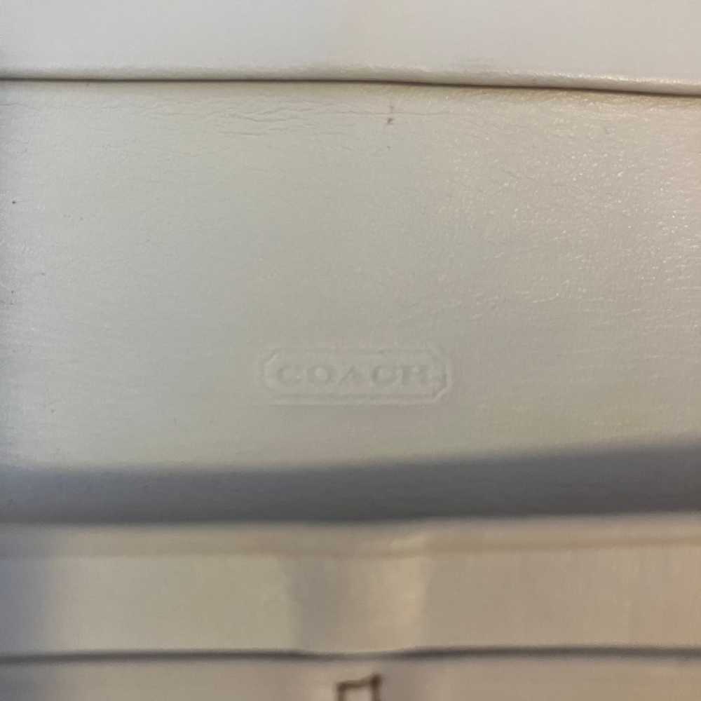 Coach light tan wallet with heart design - image 2