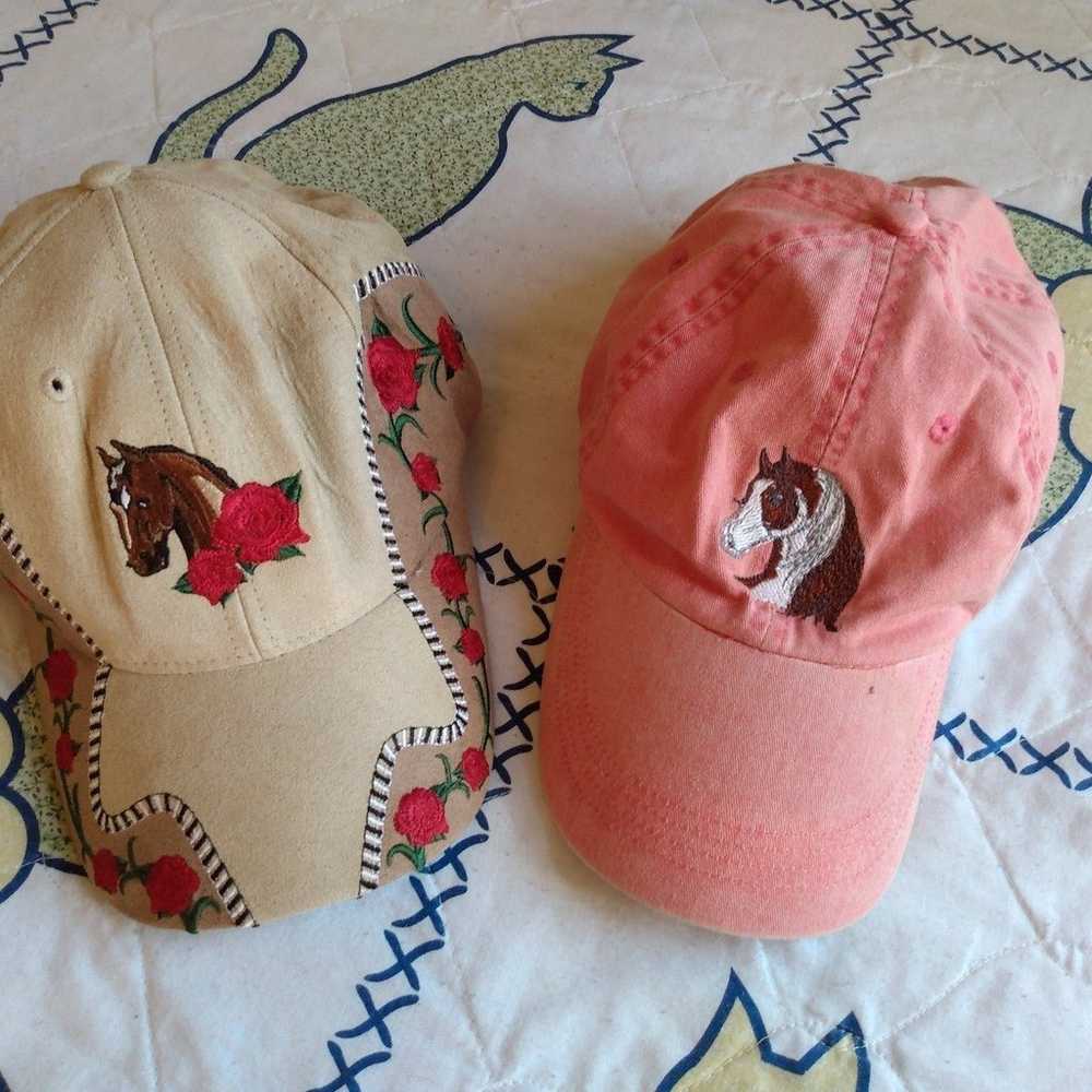 Lot of 2 LIKE NEW Vintage Horse Girl Handmade Emb… - image 2