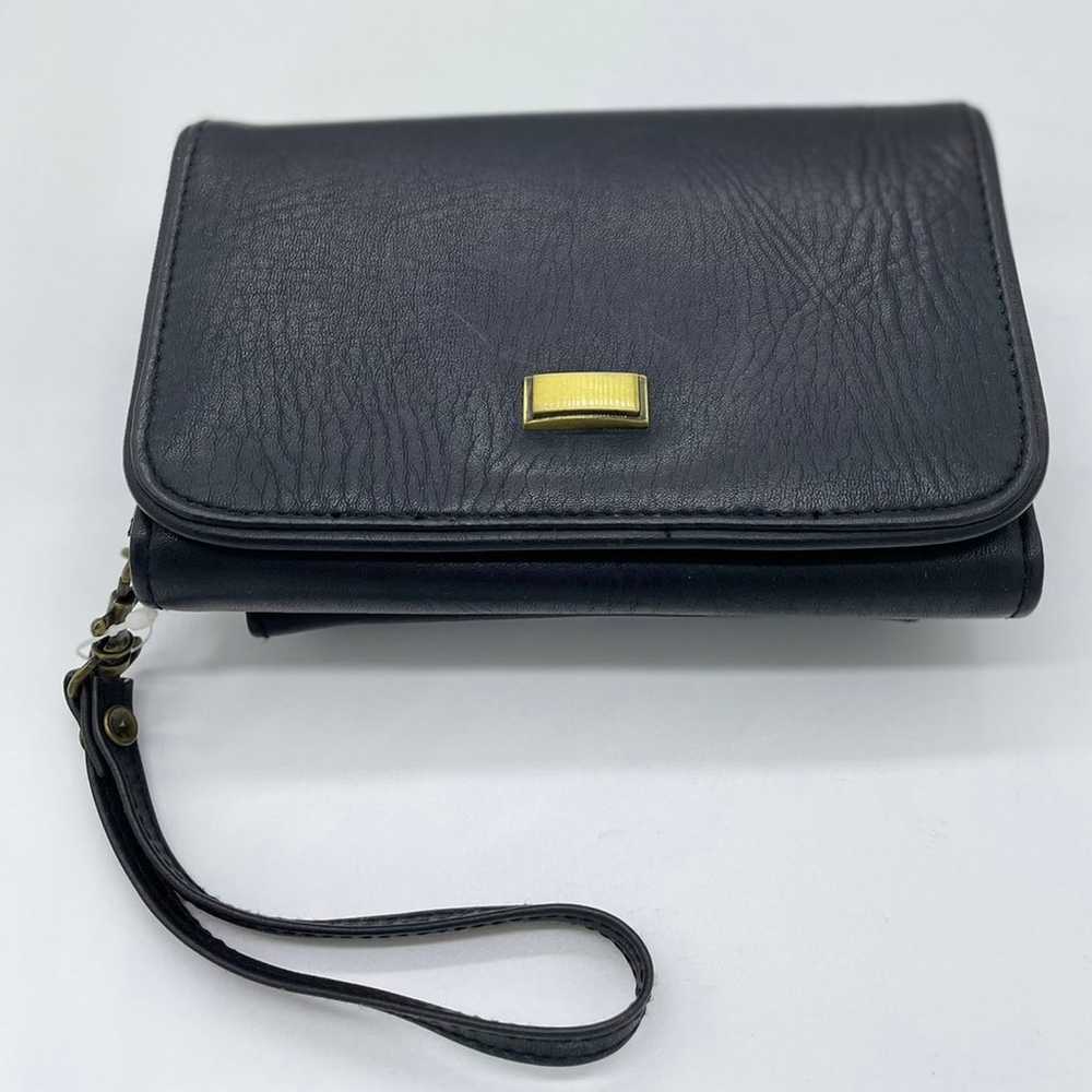 Vintage TR Bentley Black Wallet Wristlet W/ Mirro… - image 2