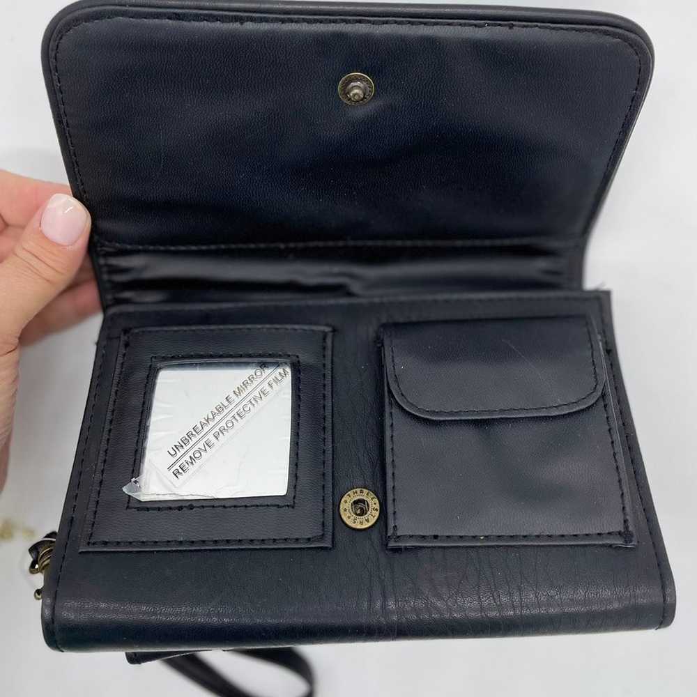 Vintage TR Bentley Black Wallet Wristlet W/ Mirro… - image 3