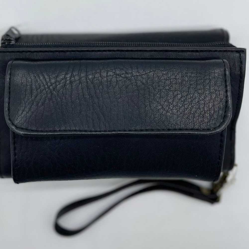 Vintage TR Bentley Black Wallet Wristlet W/ Mirro… - image 6