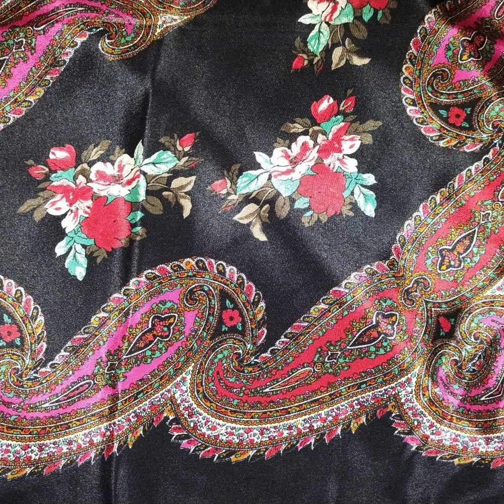 Vintage Albert Nipon Floral Silk Scarf - image 2