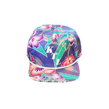 Vintage San Sun Snapback Hat - Floral Pattern - Ex