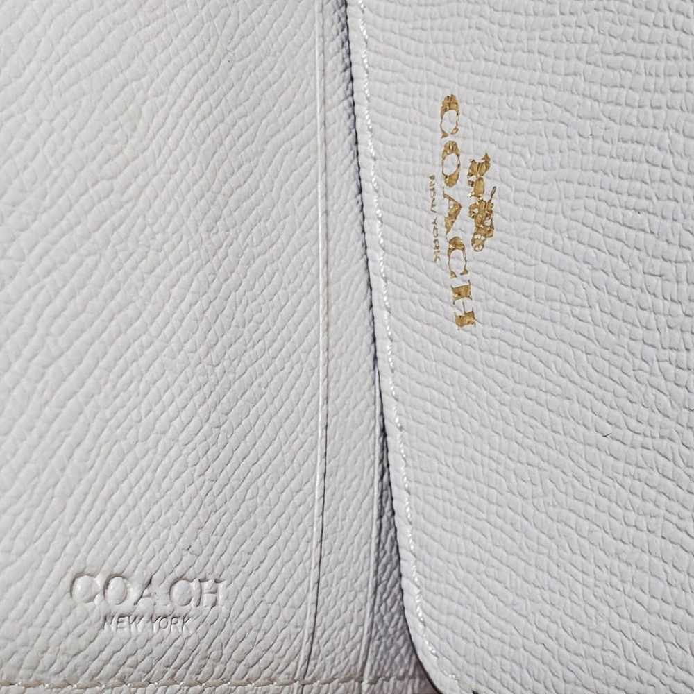 Coach New Vintage White Leather Coin Purse Clutch… - image 12