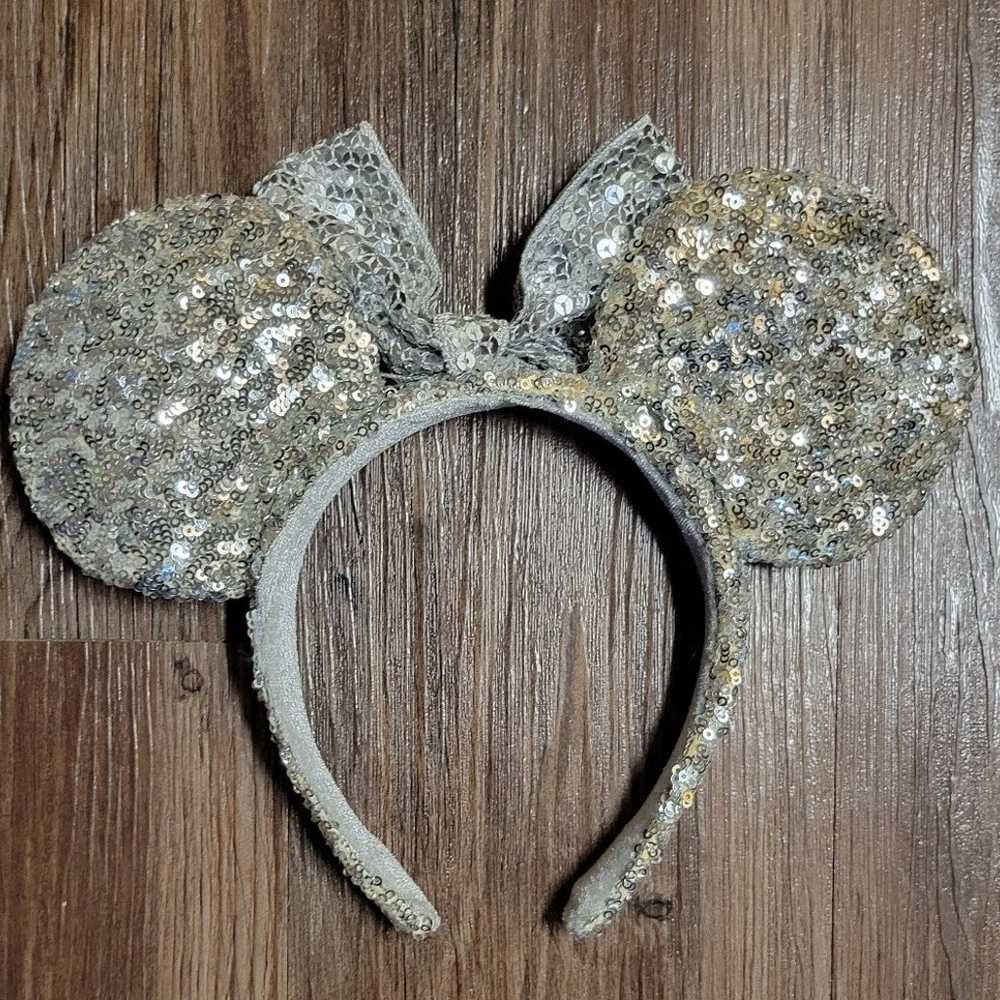 Silver Sequin Disney Ears - image 2