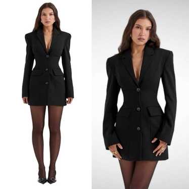 House of cb Amia Black Blazer Mini dress black si… - image 1