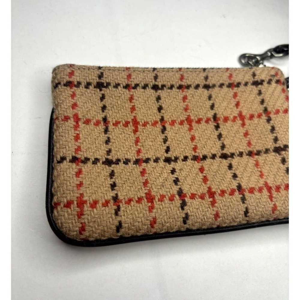 Coach Wool Vintage Wristlet Striped Red Light Bro… - image 6