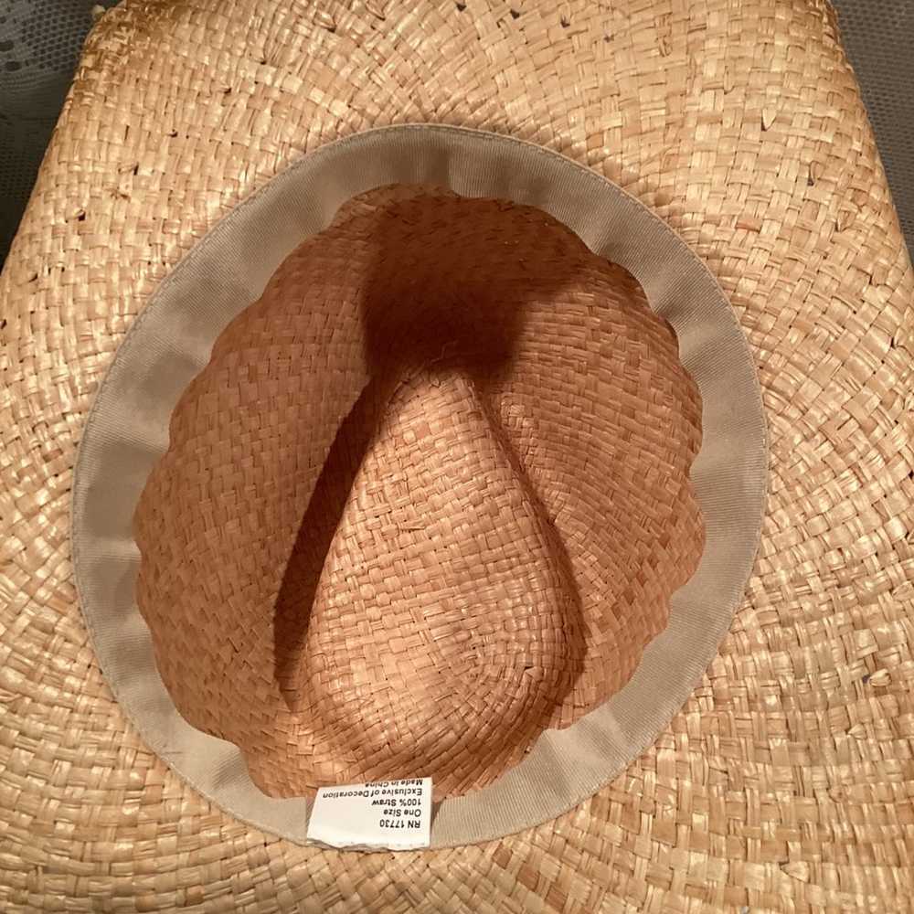 Natural Straw Fedora Women’s / Unisex Summer Cowg… - image 12