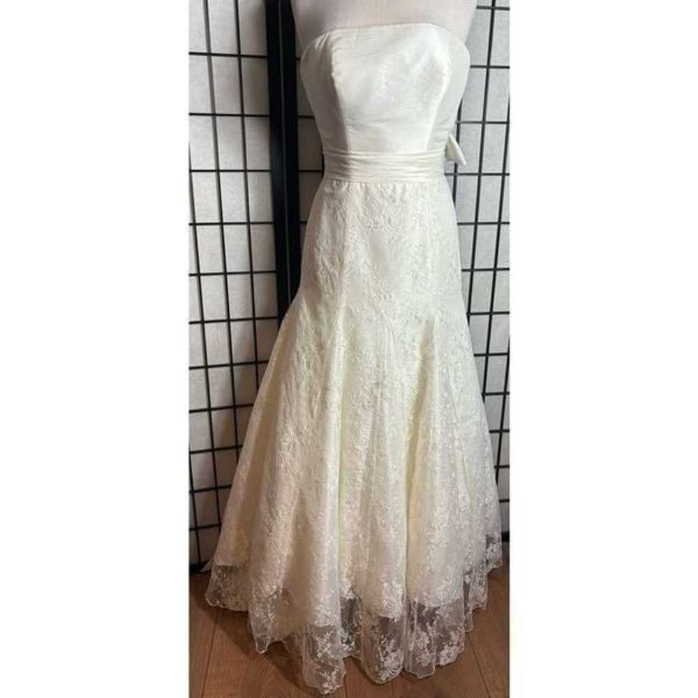 Stunning Cream Satin/Lace Wedding Dress - image 1