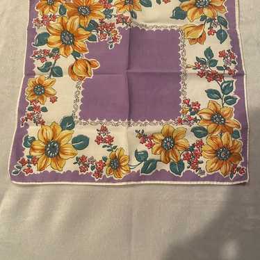 Vintage Floral Handkerchief