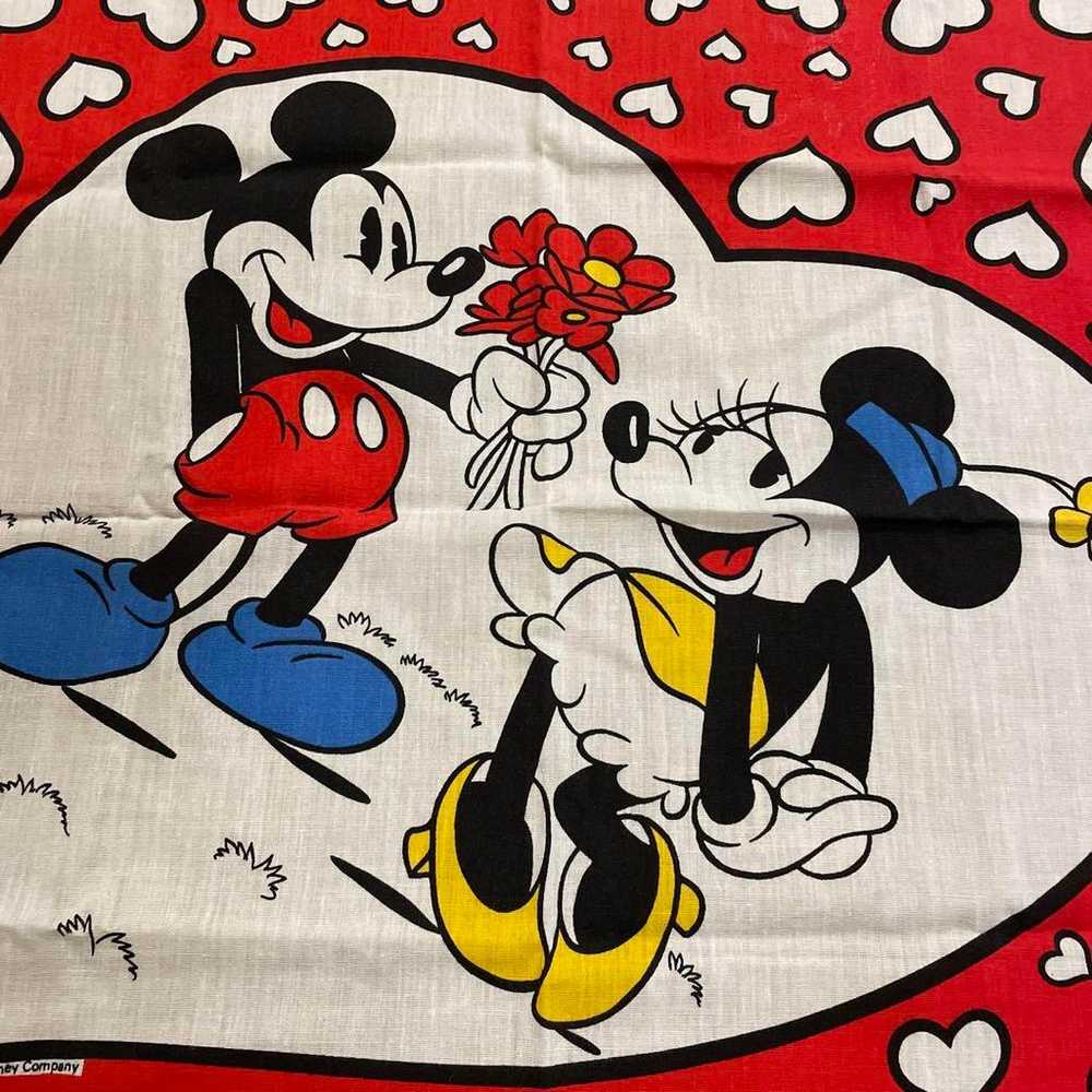 Vintage bandana Mickey Mouse Minnie 80s USA Showa… - image 6