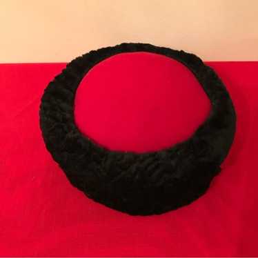 Importina Pillbox Red w/ Black Faux Fur Hat