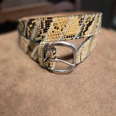 Vintage python leather belt