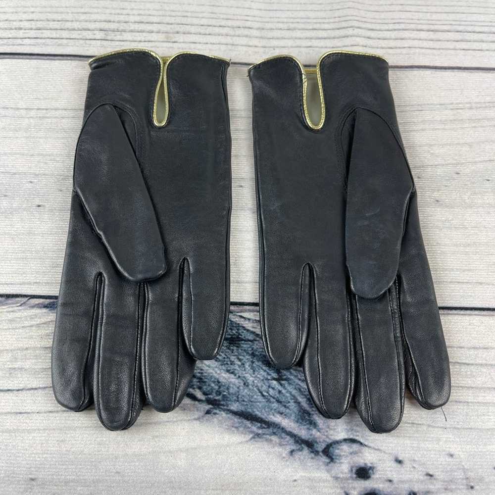 Vintage Black Leather Driving Gloves - image 3