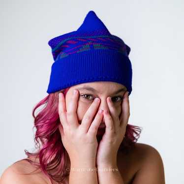 Vintage 70s Wool Ski Cap/ Maureen of the Mews Kni… - image 1