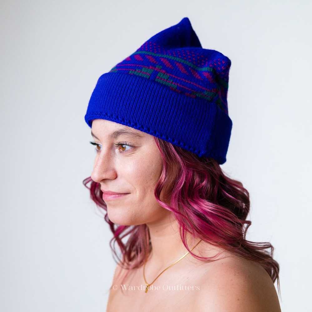 Vintage 70s Wool Ski Cap/ Maureen of the Mews Kni… - image 2