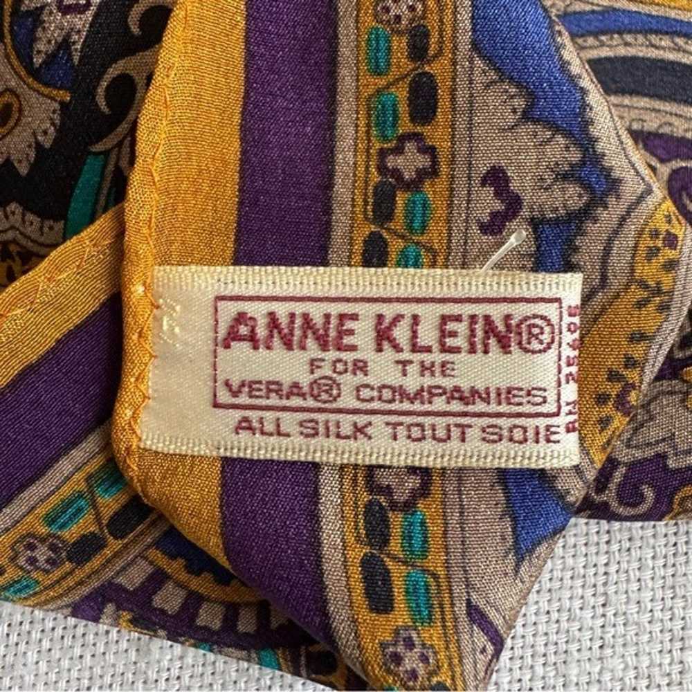 •Vintage Ann Klein-Vera company Silk Floral Signe… - image 4