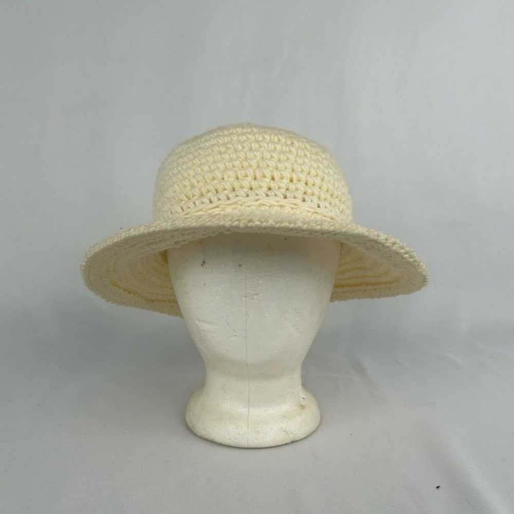 Vintage Cream Knitted Boonie Hat - image 1