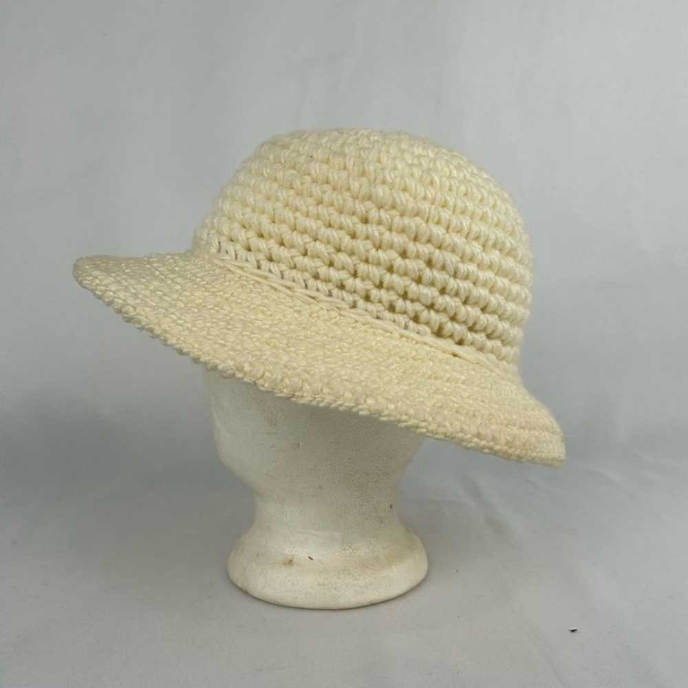 Vintage Cream Knitted Boonie Hat - image 2