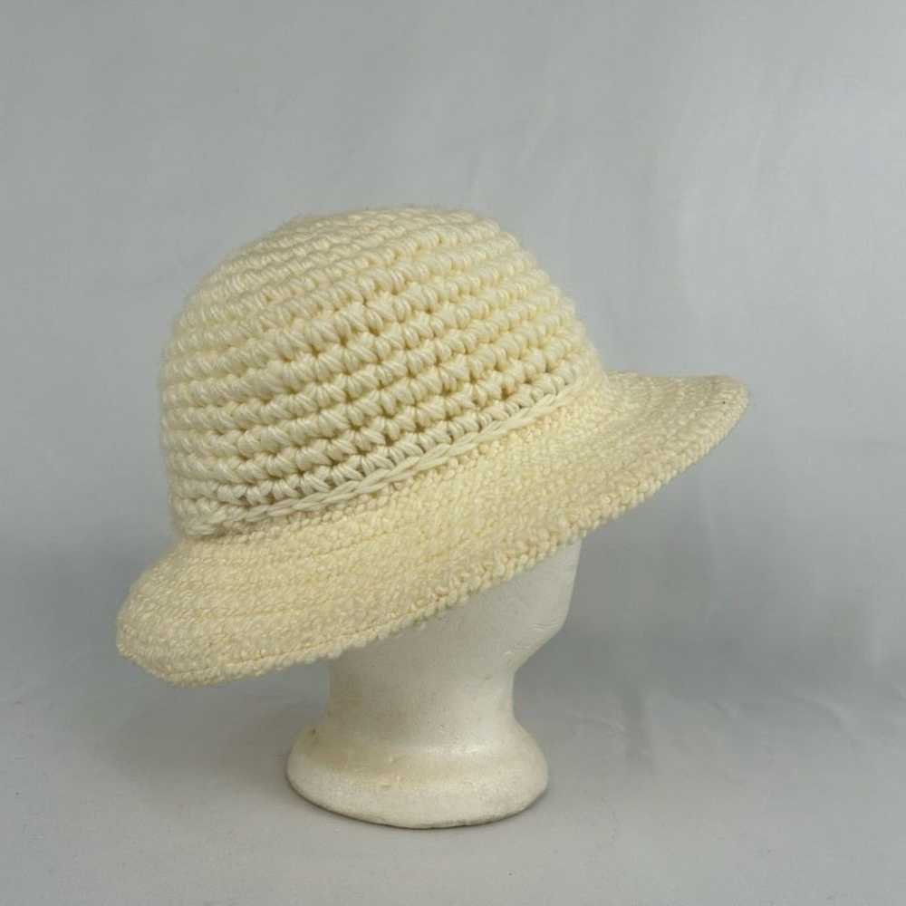 Vintage Cream Knitted Boonie Hat - image 4