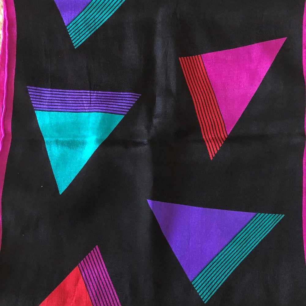 Vintage Abstract Silk Scarf - image 5