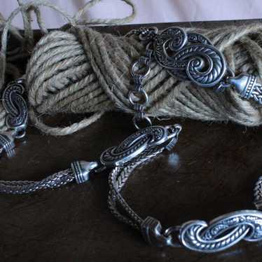 Brighton Silver Bali Hai Chain Belt