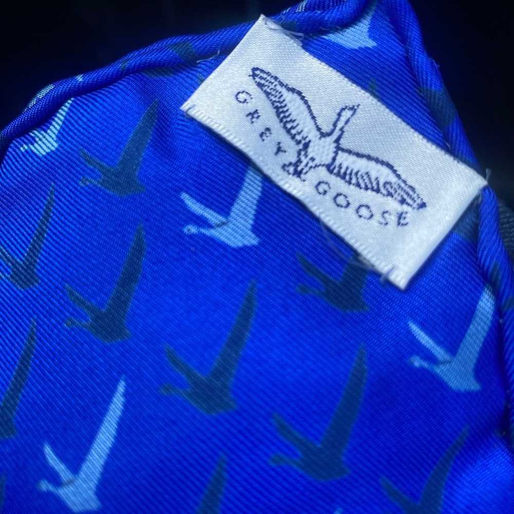 Grey Goose RARE Royal Blue Silk Scarf - image 3