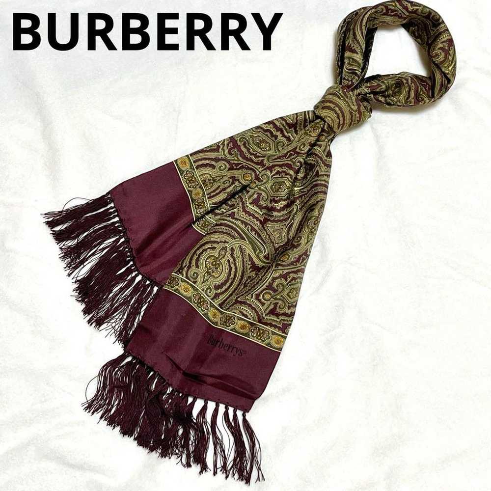 Excellent condition BURBERRY VINTAGE Silk Scarf P… - image 1