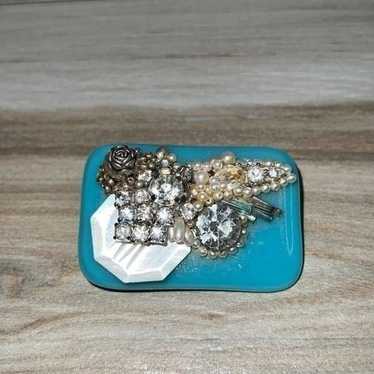 Custom Belt Buckle From Vintage/Antique Jewelry