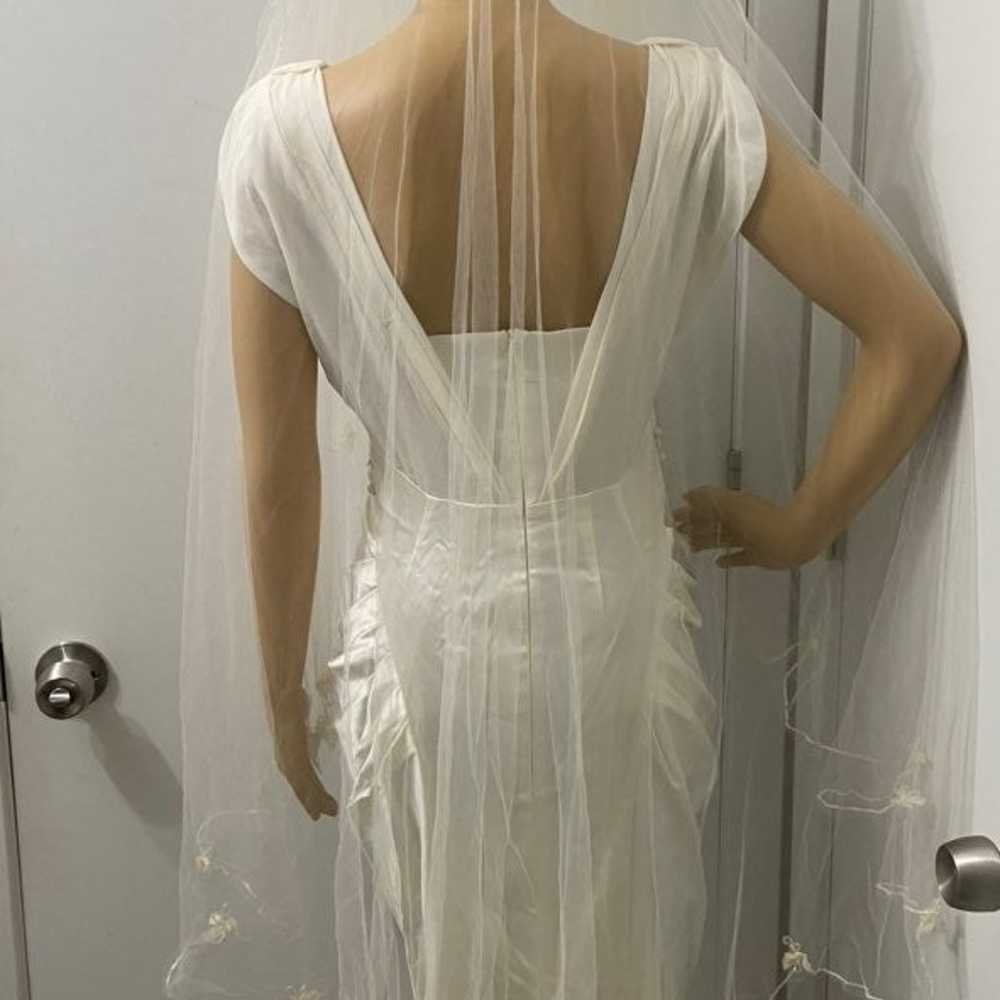 Vintage ivory wedding veil - image 9