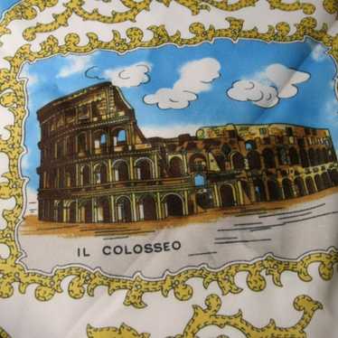 VTG Souvenir Scarf Rome Italy Landmarks