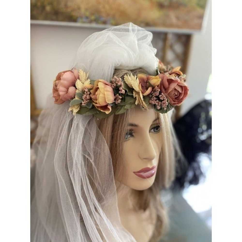 Vintage Bridal Wedding Hair Accessory Crown Earth… - image 3