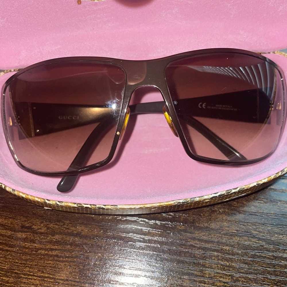 GUCCI VINTAGE BROWN METAL SUNGLASSES GG1821/S - image 6