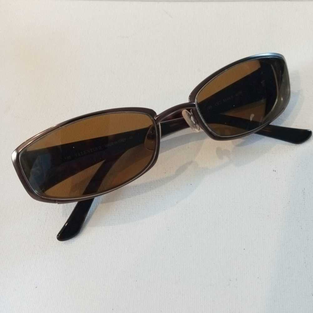 Vintage Valentino Faux Tortoise /Dark Bronze Sunglasses Italy NOS