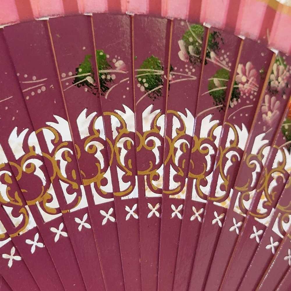 Vintage Handpainted Spanish Fan Despara Pierced P… - image 6