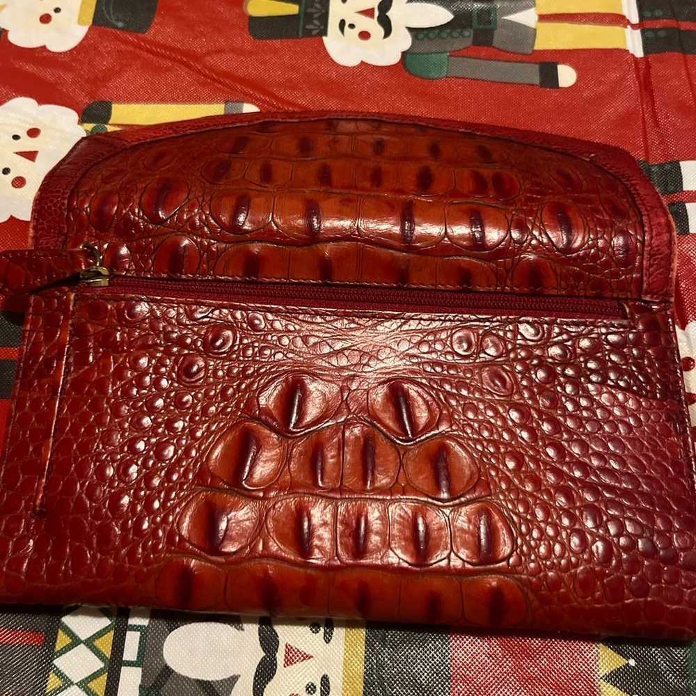 BRAHIM NWOT Red Melbourne checkbook wallet (Vinta… - image 3