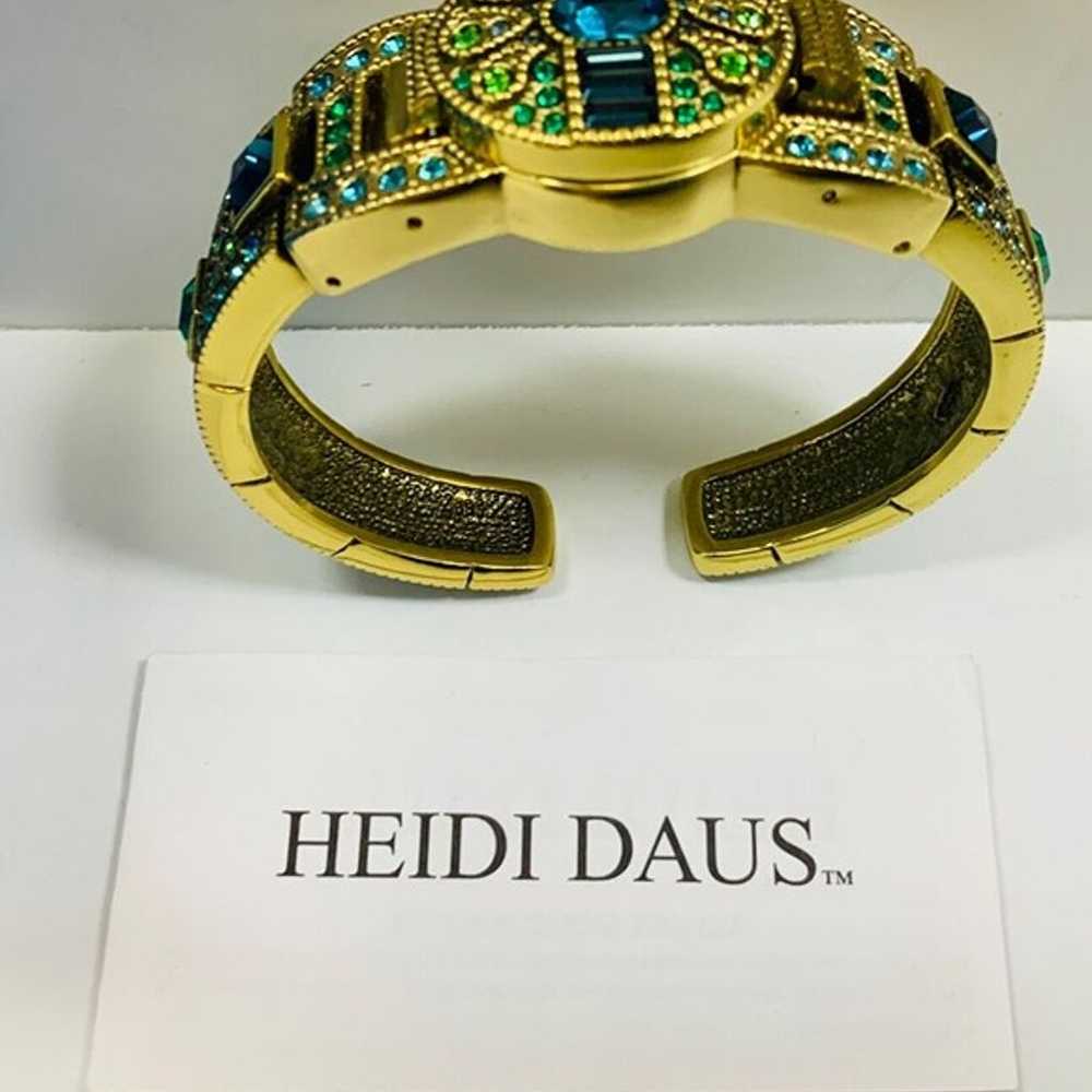 Vintage Heidi Daus Hinged Bangle Watch - image 2