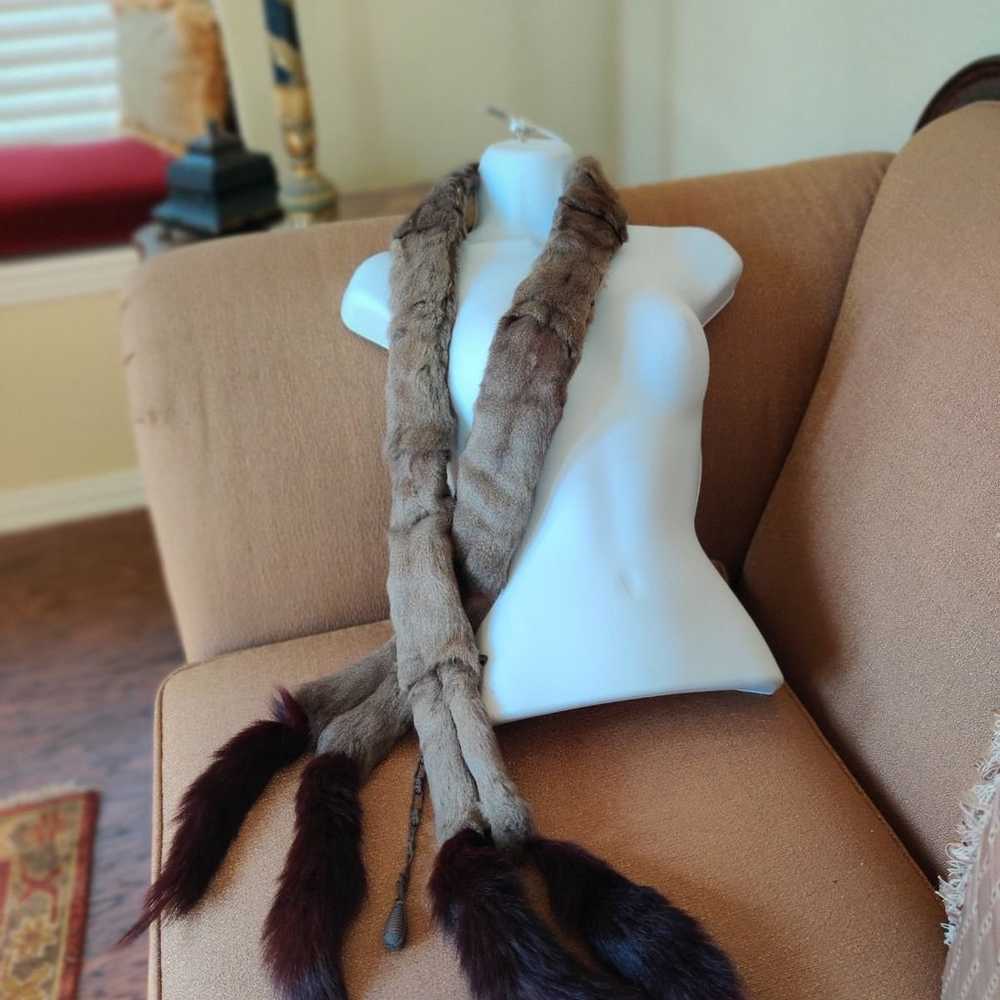 Authentic Vintage Mink Fur Collar - image 4